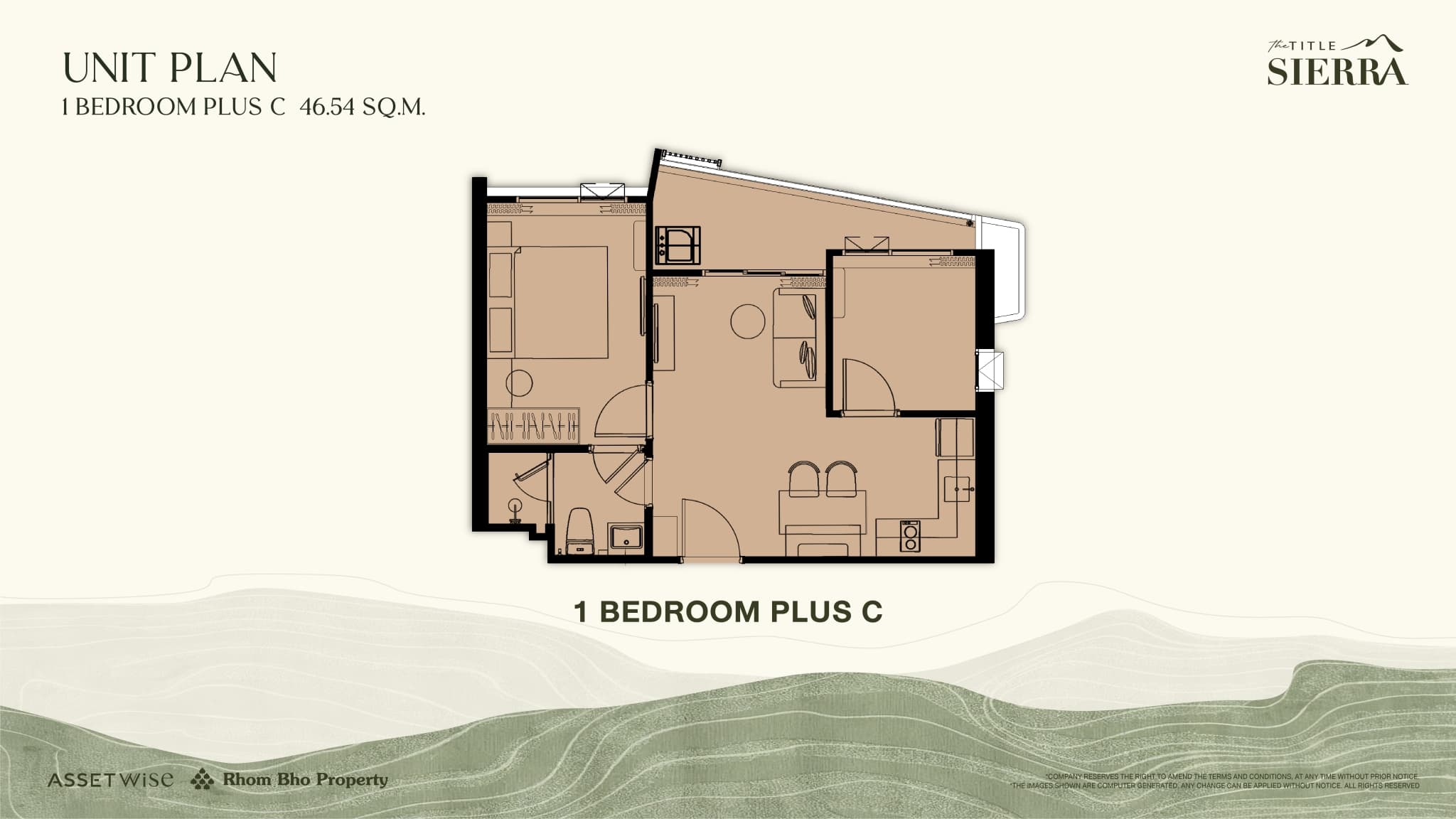 1 Bedroom Plus C layout