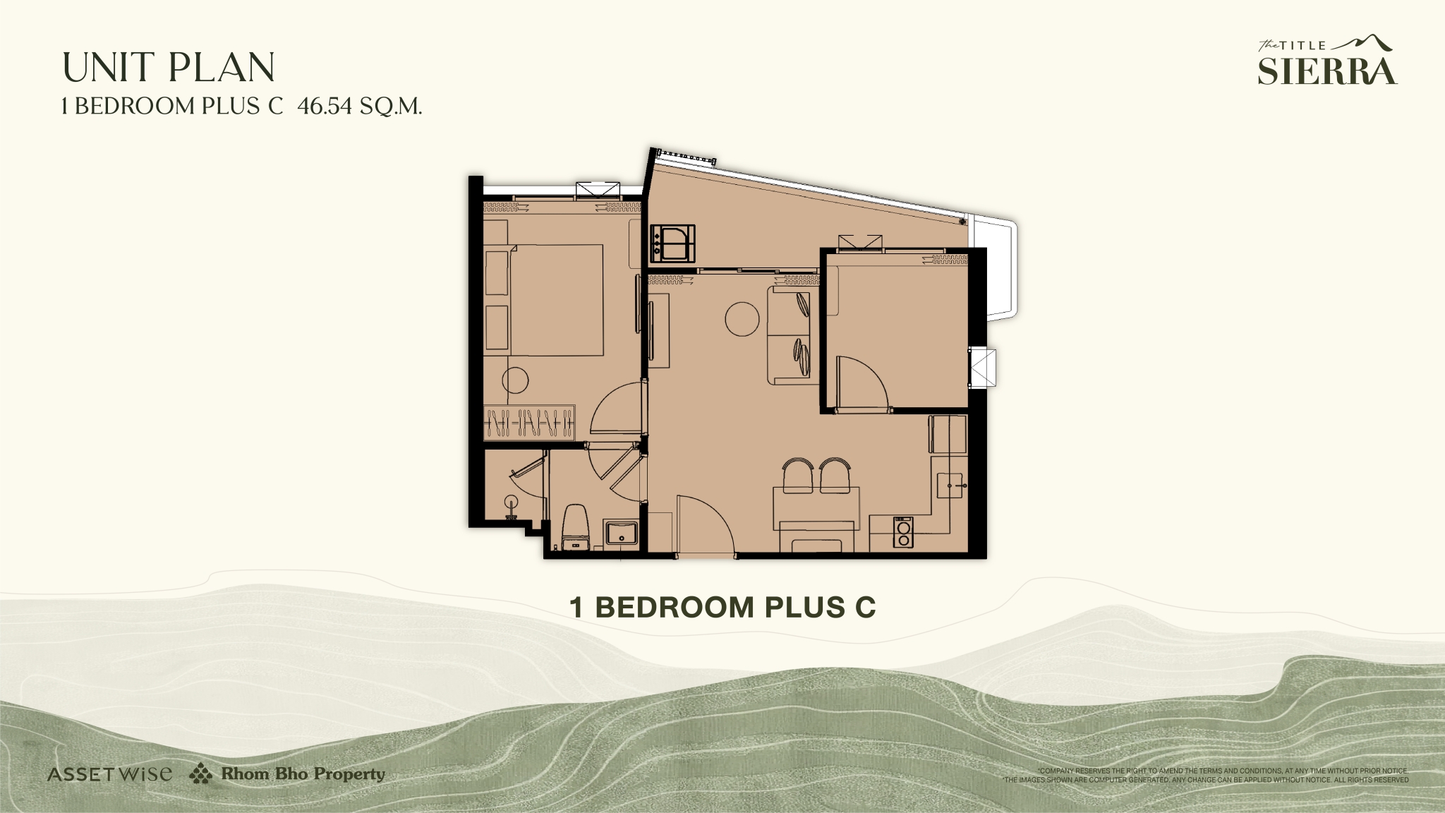 1-bedroom Plus C